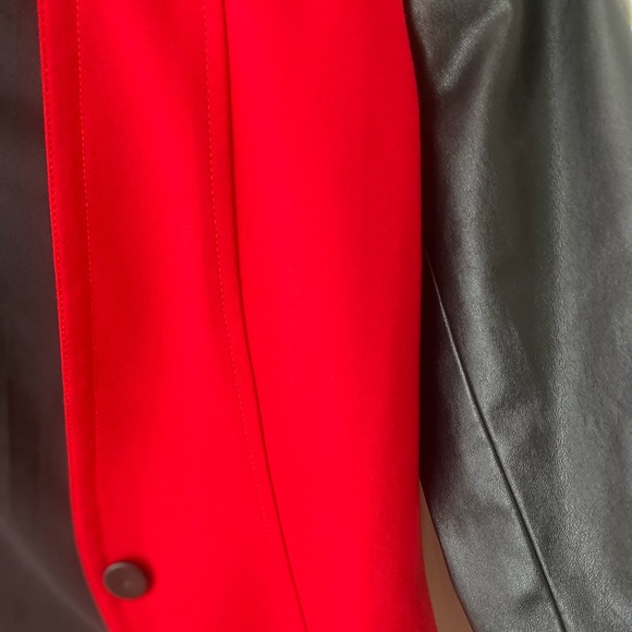 Red and black leather blazer- VINCE CAMUTO - Picture 9 of 10